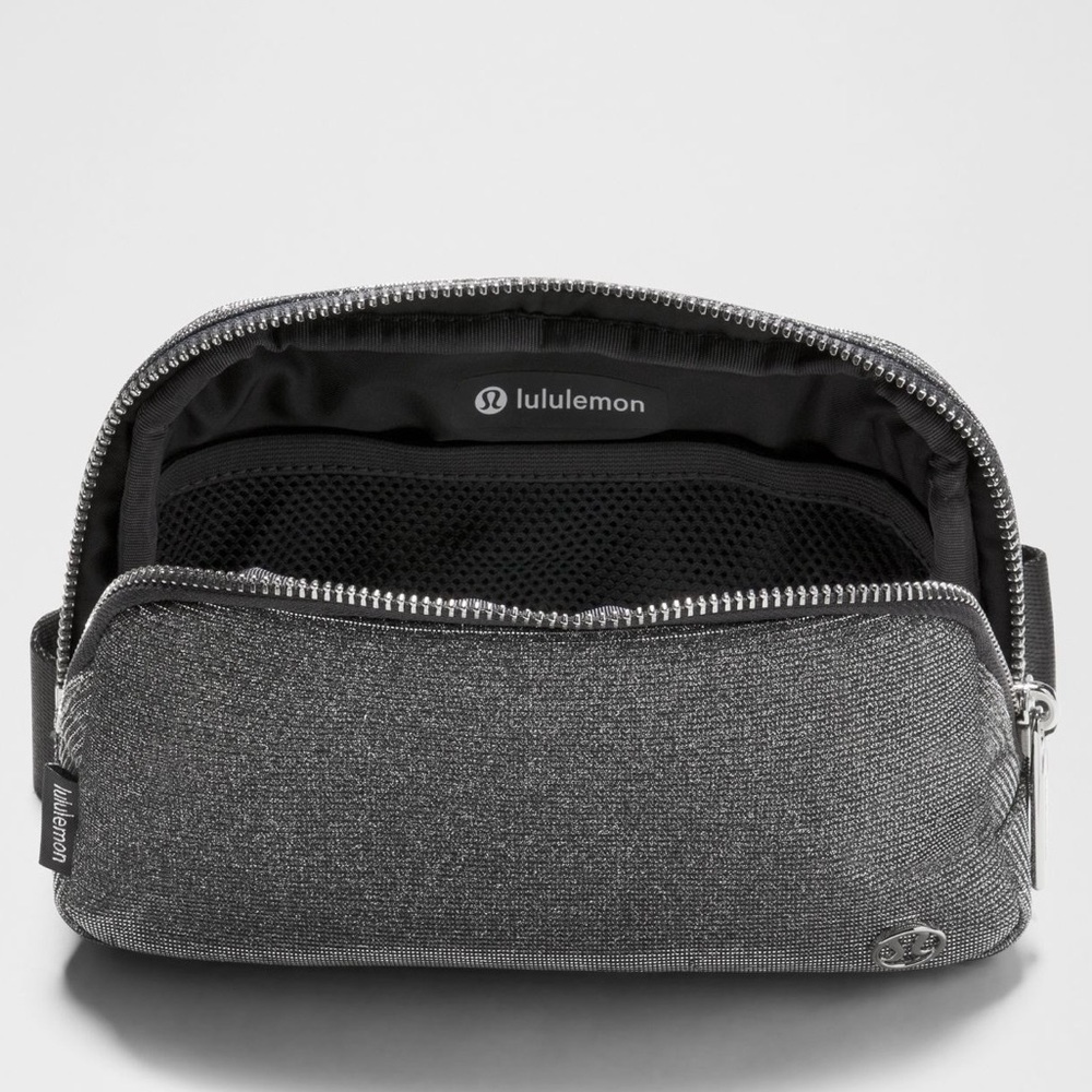 LULULEMON Everywhere Belt Bag 1L Glitter NWT Dark Silver/Graphite Grey/Silver - Picture 6 of 17